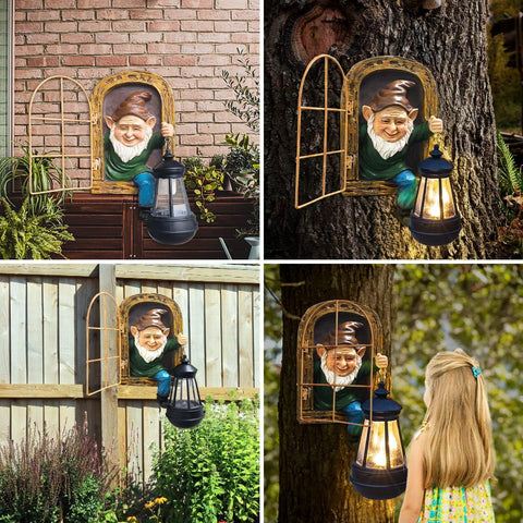 REYISO tree-face sculpture adds playful character to your yard.
