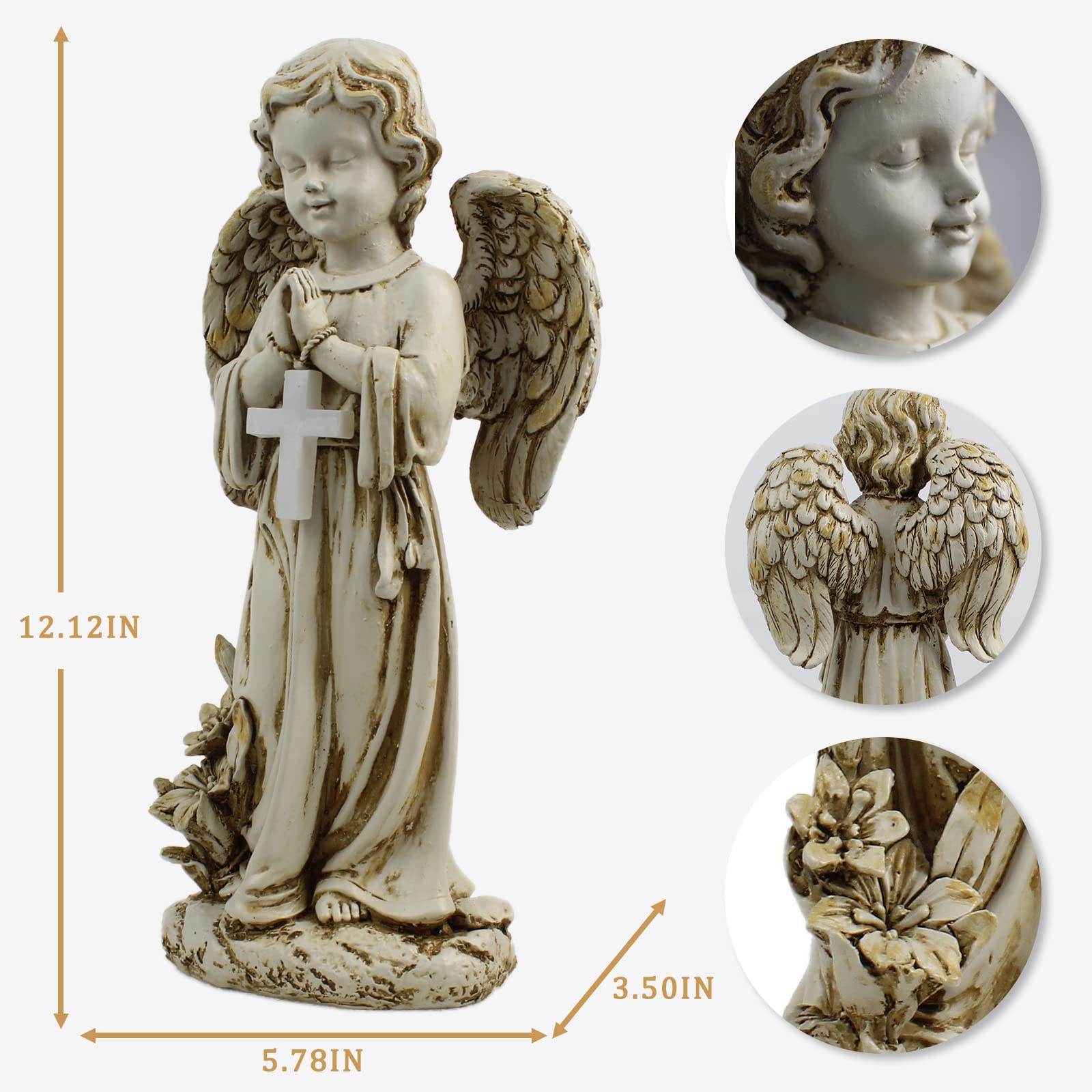 Rezpuao porch yard angel decor enhances entryways and porches.