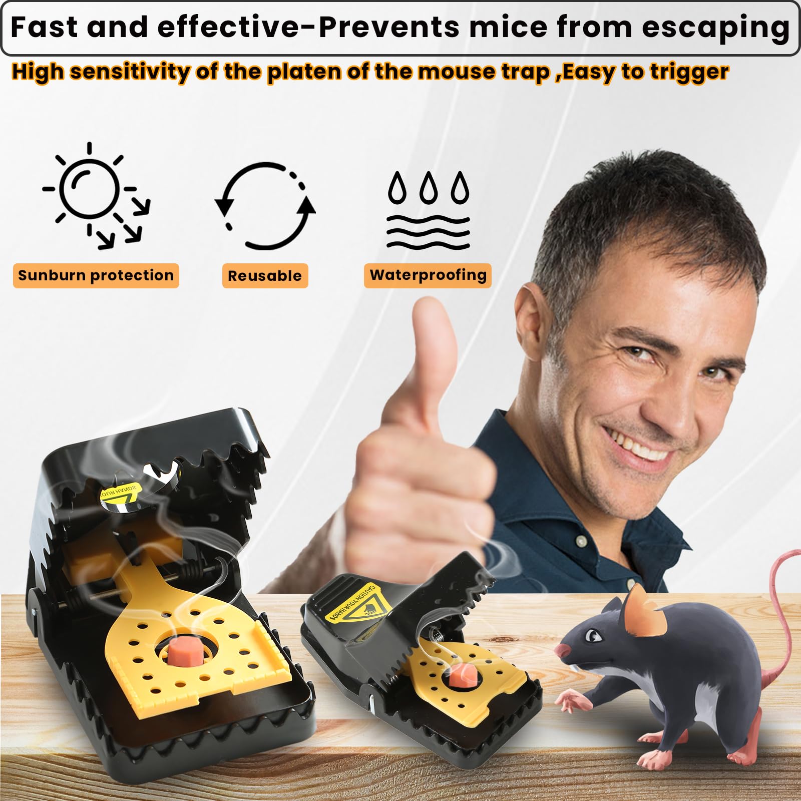 RGBRW mouse traps for easy release of captured mice after use.