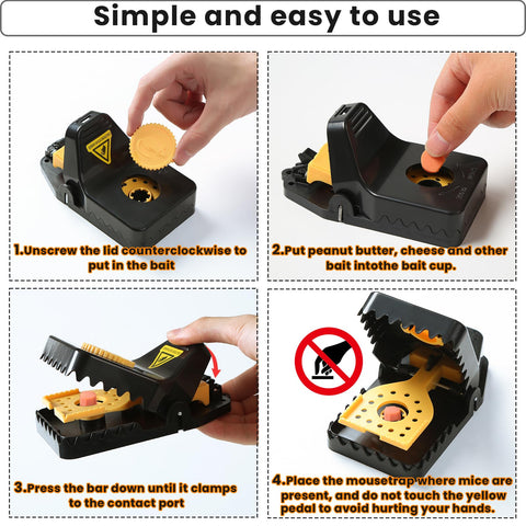 RGBRW durable, rustproof plastic mousetrap designed for long outdoor use.