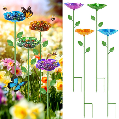RGJ bee watering station flower shape invites pollinators in the garden
