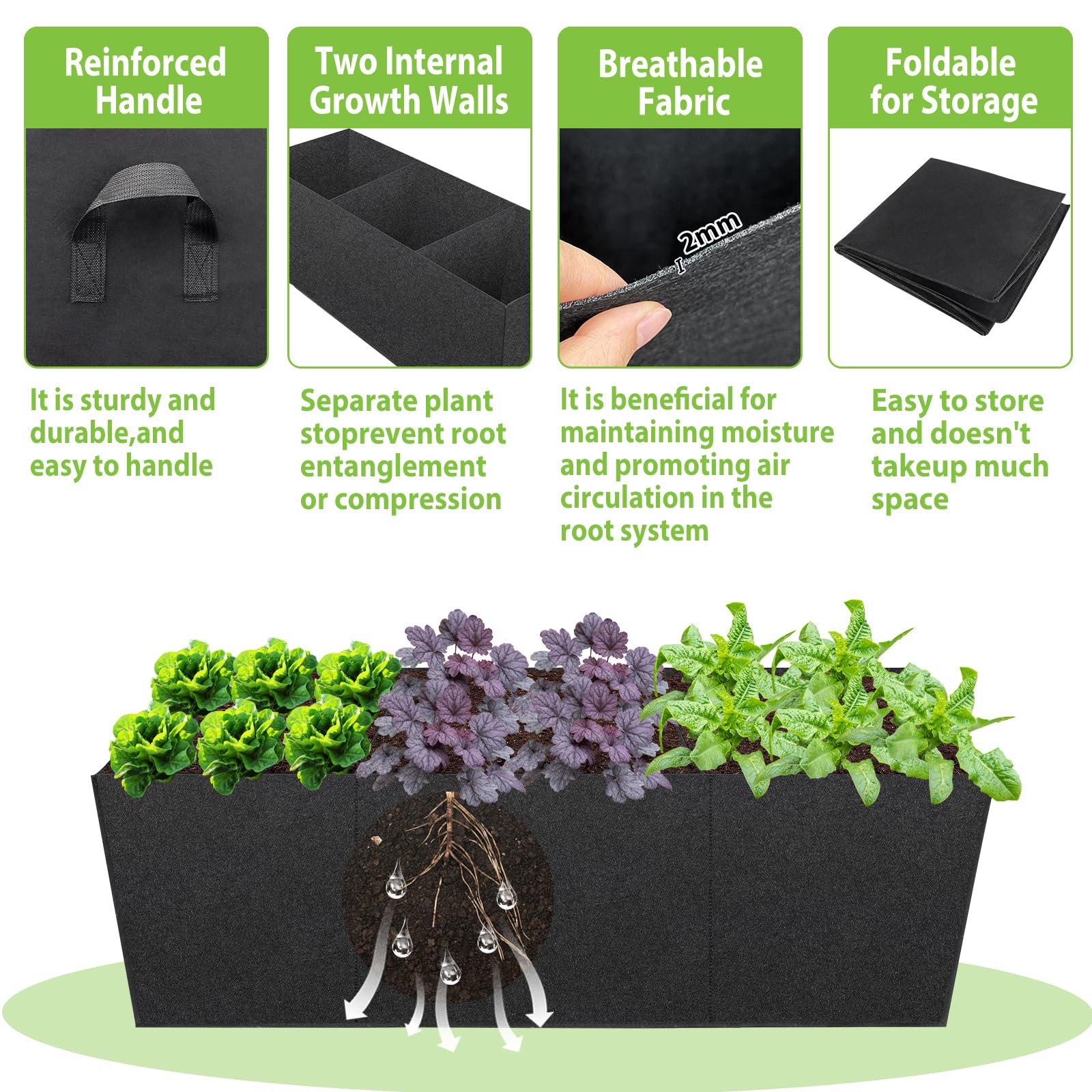 RGJ breathable non-woven felt promotes aeration and drainage for robust roots