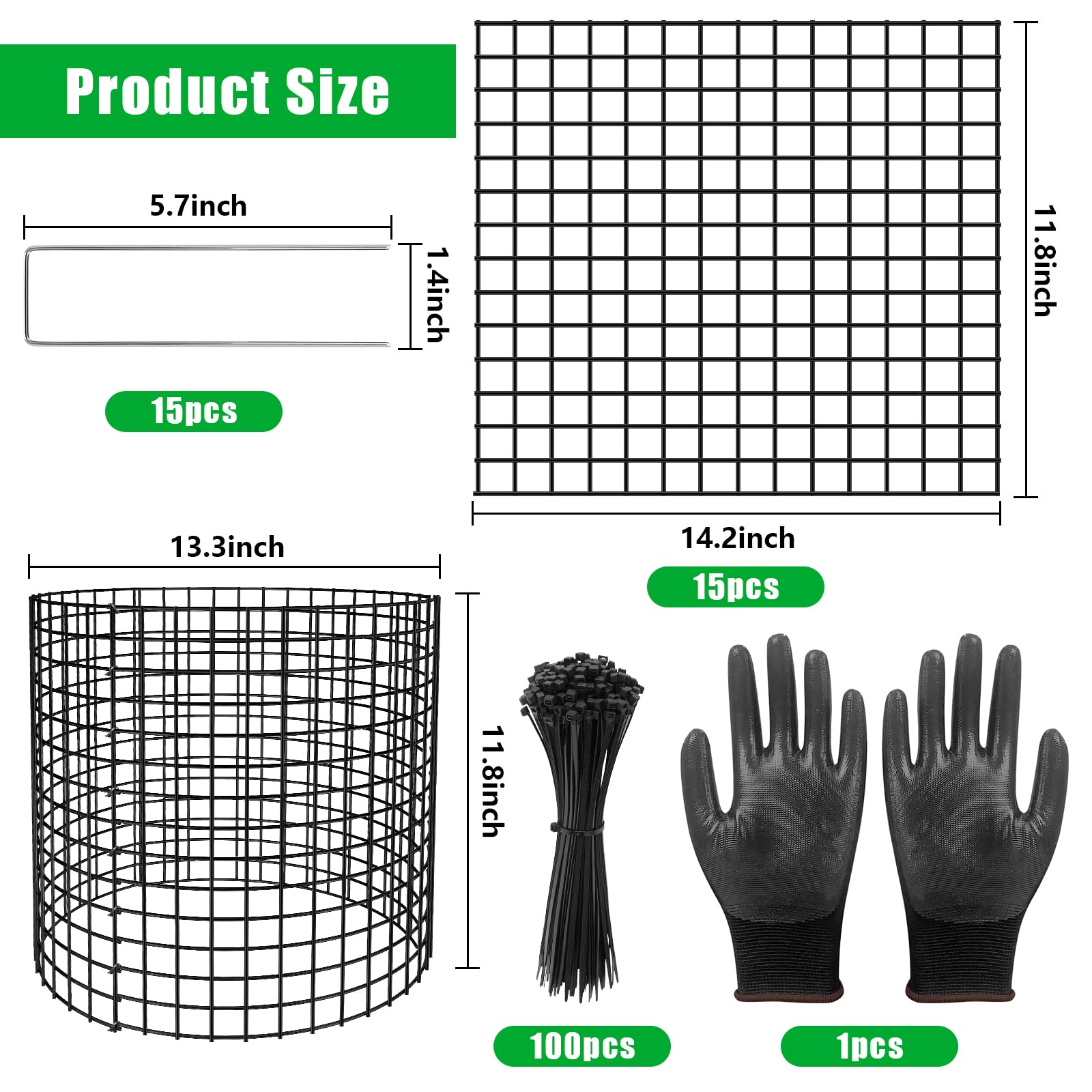 RGJ bunny-barrier-closeup reveals sturdy metal mesh guarding crops.
