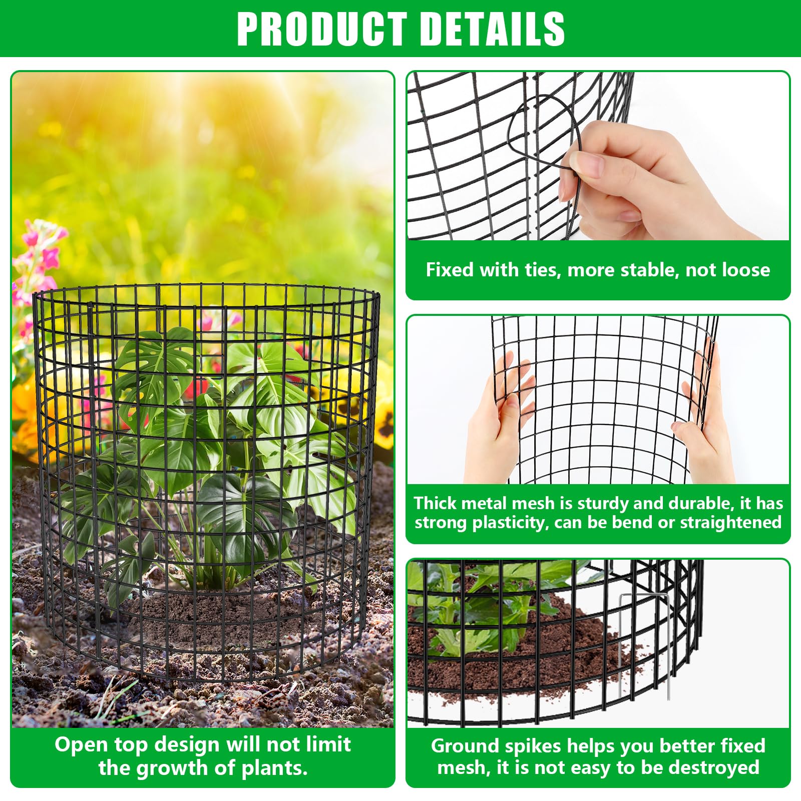 RGJ bunny barrier in action prevents rabbits from nibbling vegetables
