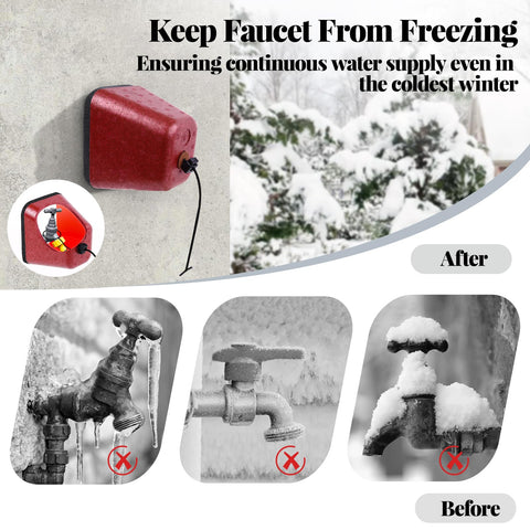 Outdoor faucet with RGJ cover on a variety of spigots
