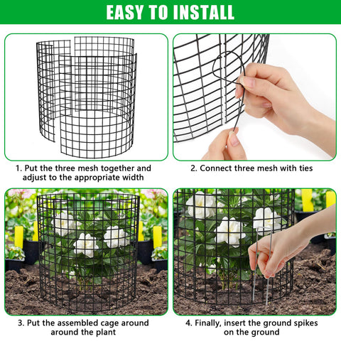 RGJ metal mesh close-up highlights sturdy construction for long-lasting garden protection
