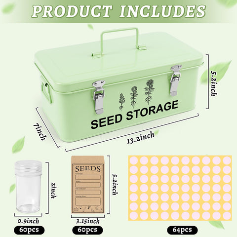 RGJ metal seed bottle container keeps small seeds neatly organized.