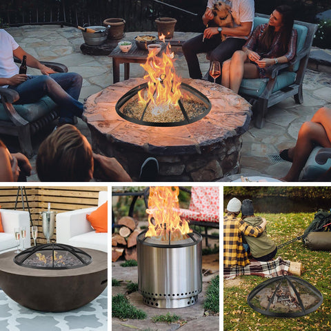 RGJ reduces embers splash to protect surfaces during outdoor fires.