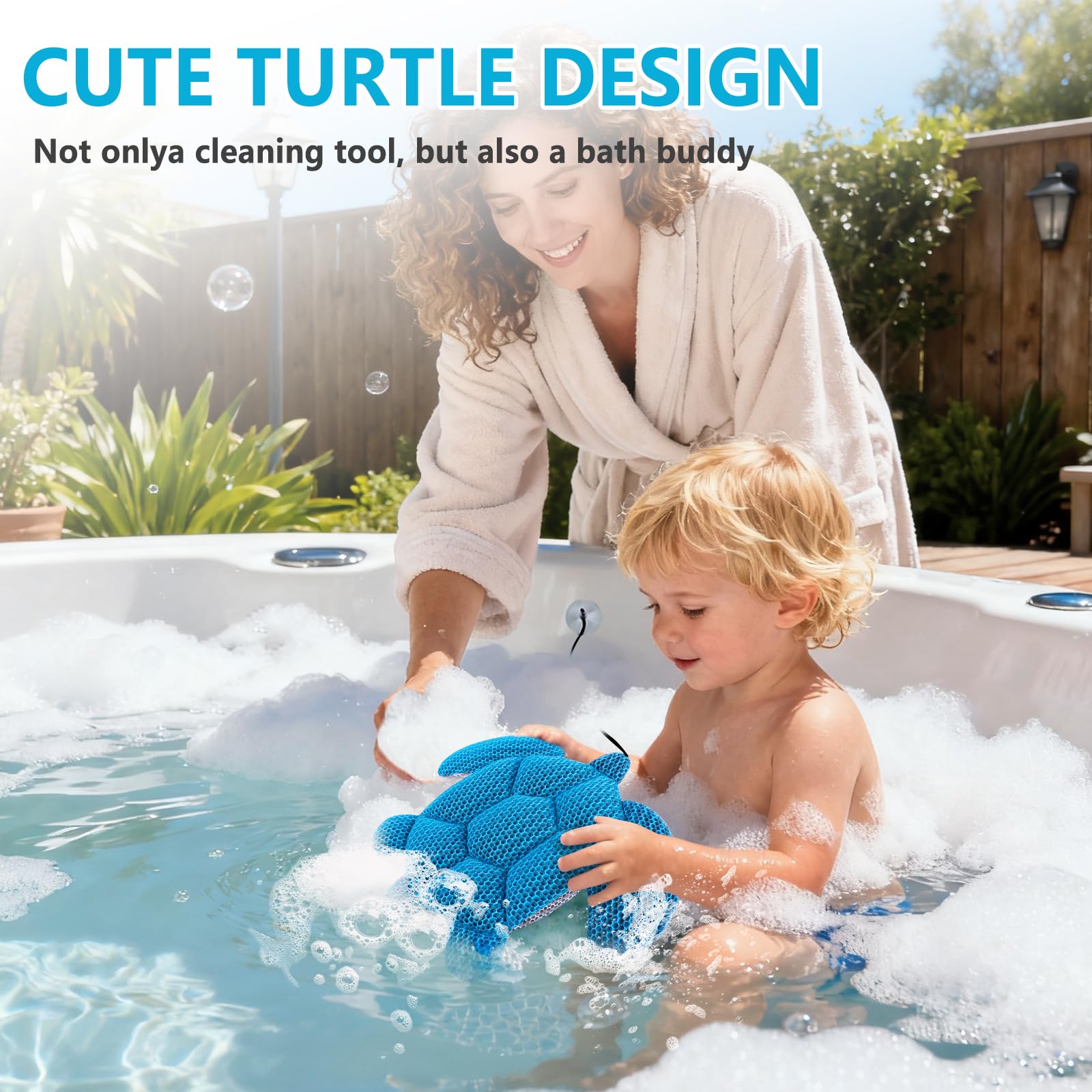 RGJ scum absorber compatible with spa and pool setups in action