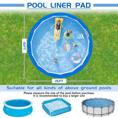 RGJ thickened PE pool mat close-up highlighting puncture resistance and wear durability.