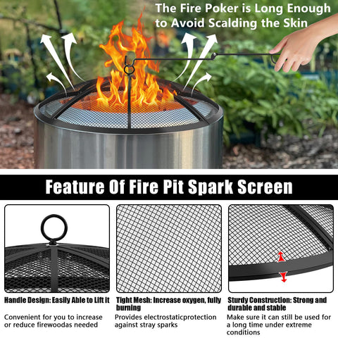 RGJ tight mesh prevents sparks while ensuring ample ventilation for a steady flame.