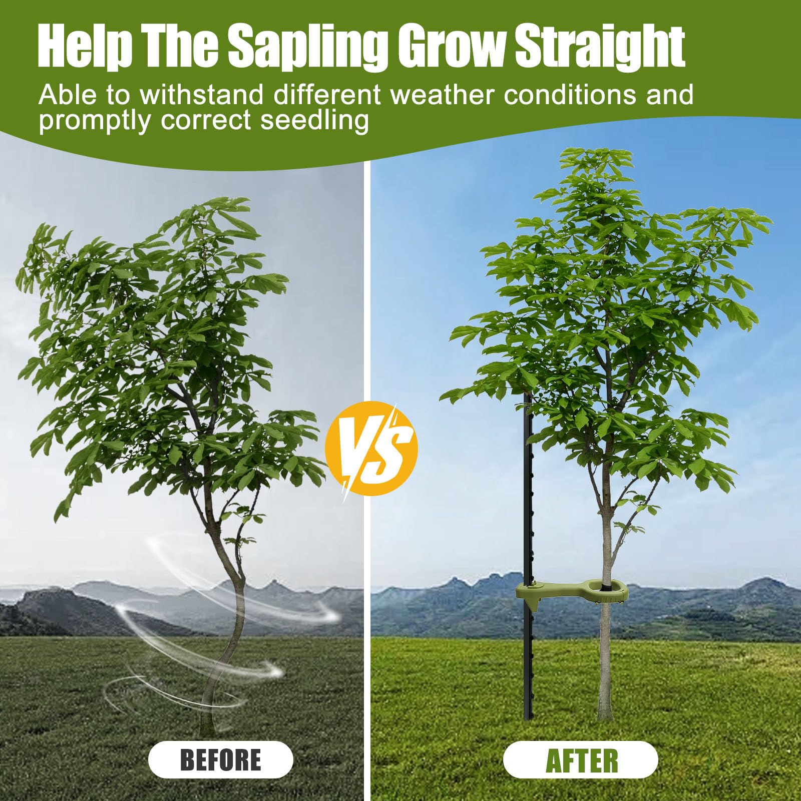 RGJ durable PP material ensures long lasting, recyclable tree stabilization