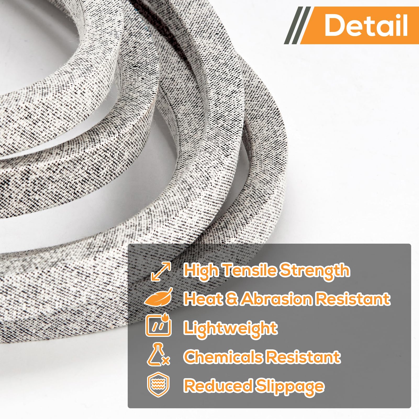 RGQSUN drive belt supports L100, D100 to D130 for reliable outdoor work
