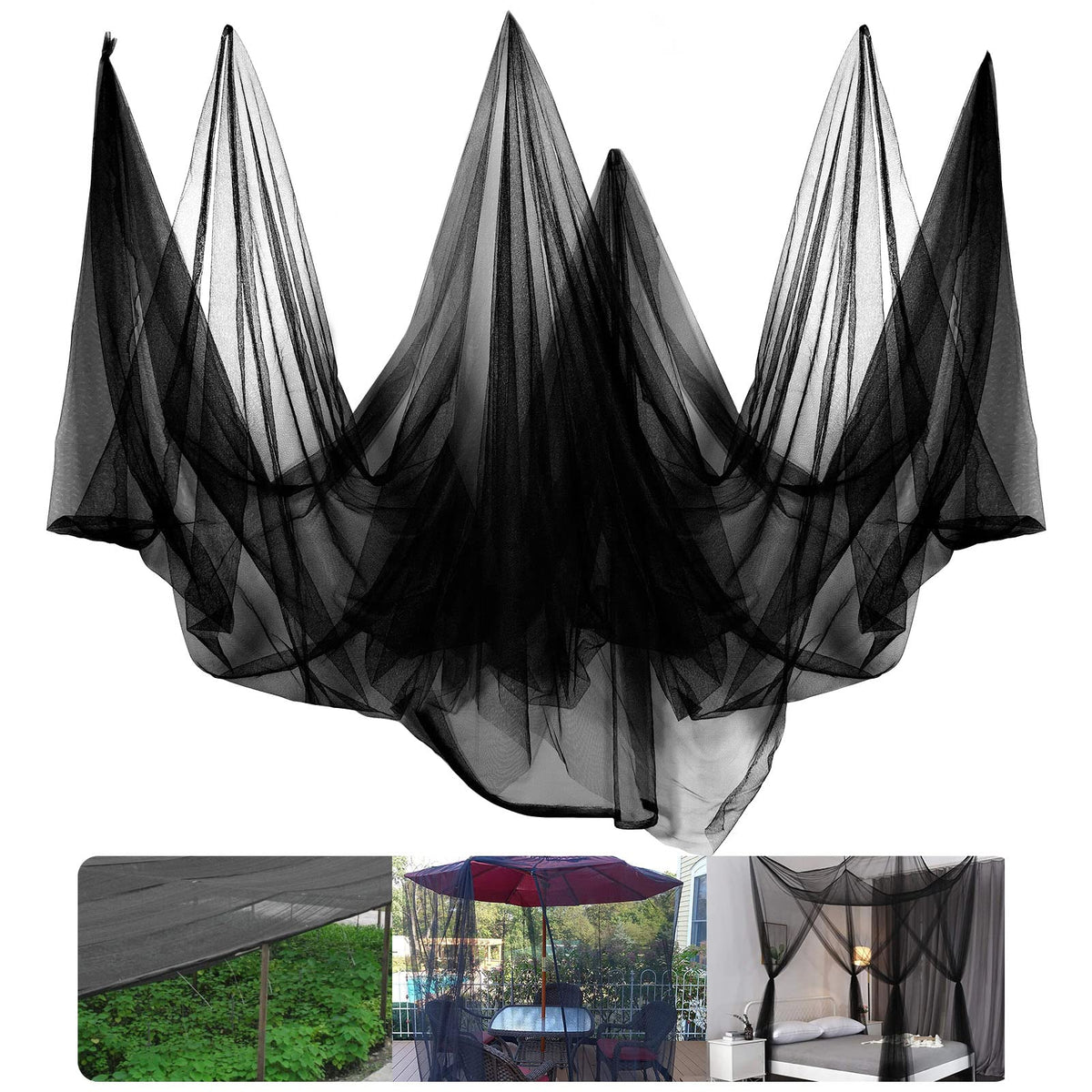 RGQSUN mosquito netting closeup weave showing durable mesh protecting plants