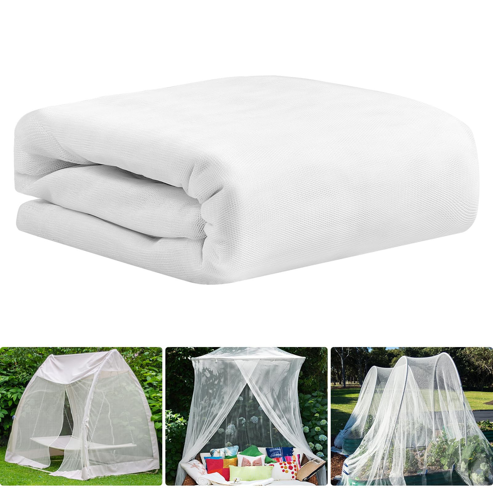 RGQSUN mosquito netting over garden mesh protects plants and patio areas from insects