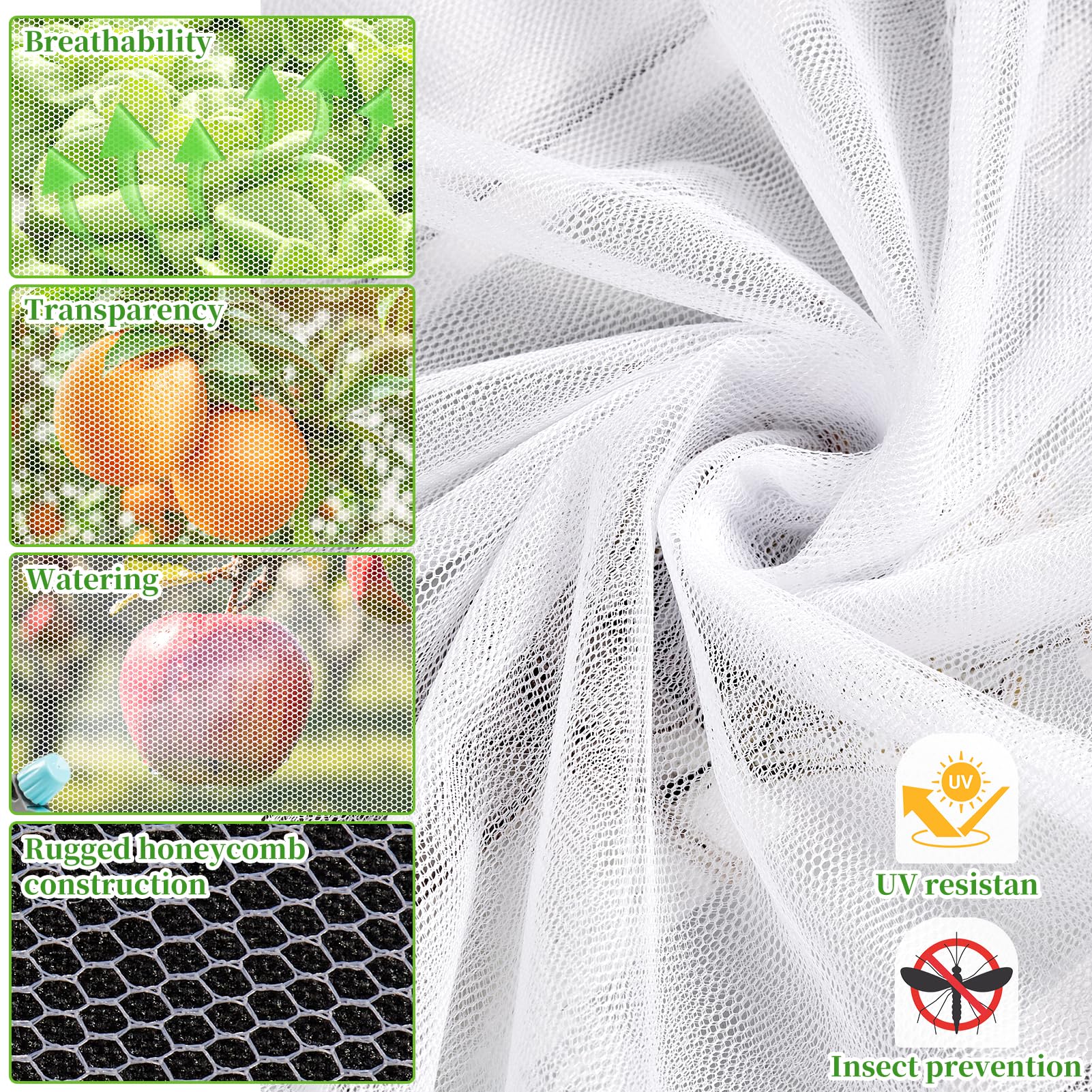 RGQSUN breathable polyester mesh remains see-through while blocking pests