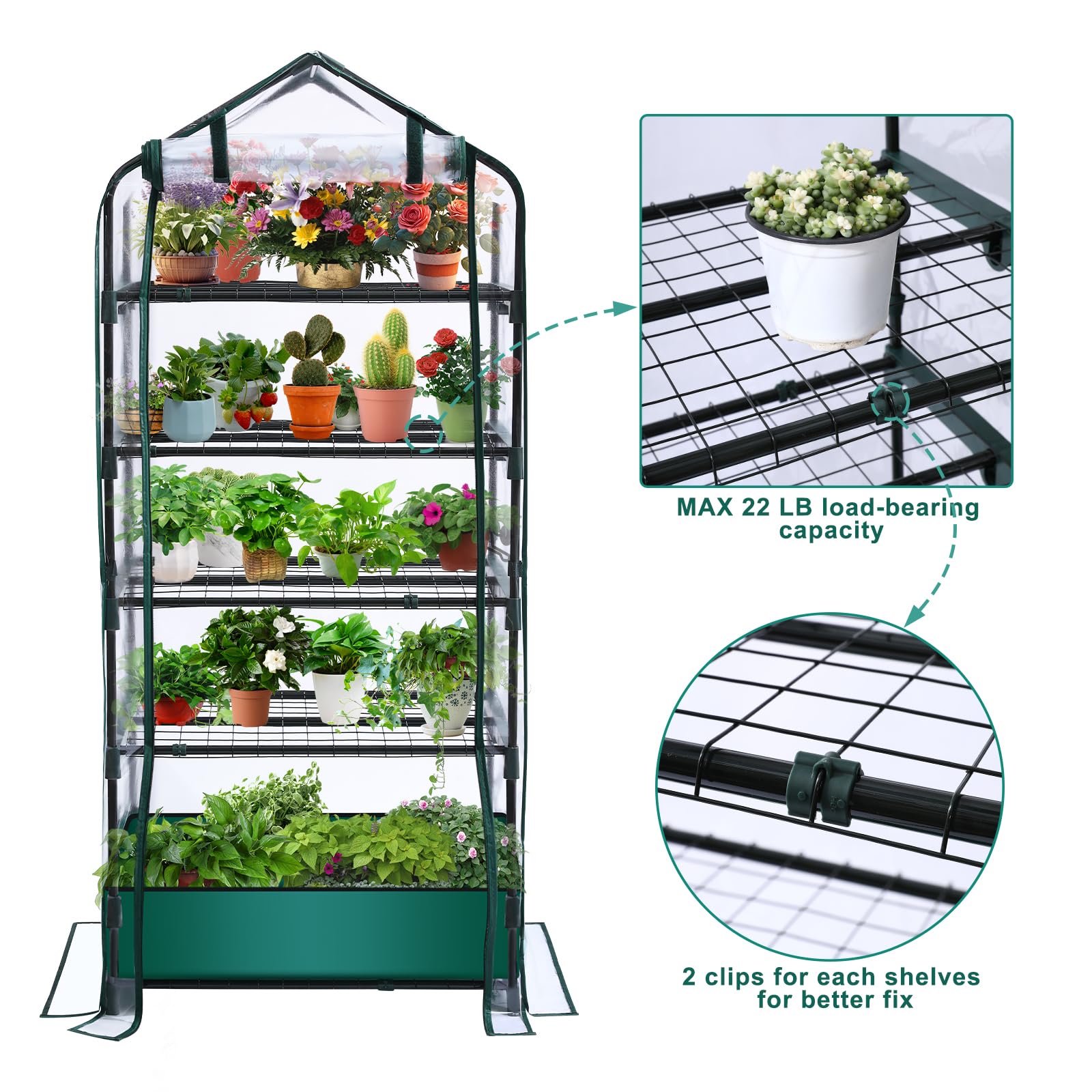 RHAHA durable metal poles with rust resistance for long-lasting use