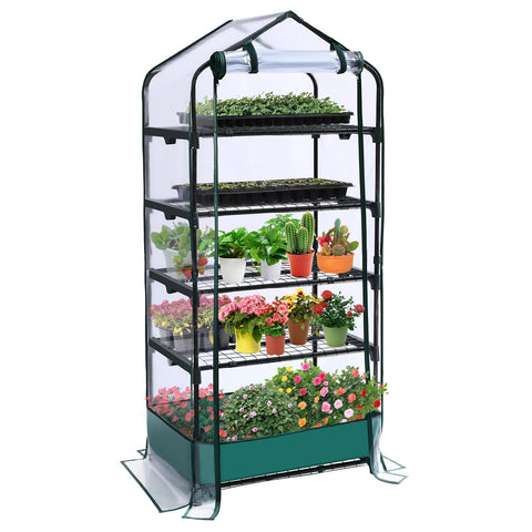 RHAHA five-tier mini greenhouse assembly for organized seedling growth