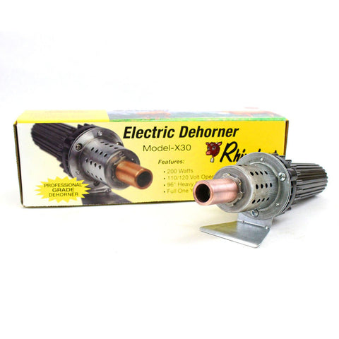 Rhinehart Devel Dehorner Electric X-30 ergonomic grip supports comfortable handling.