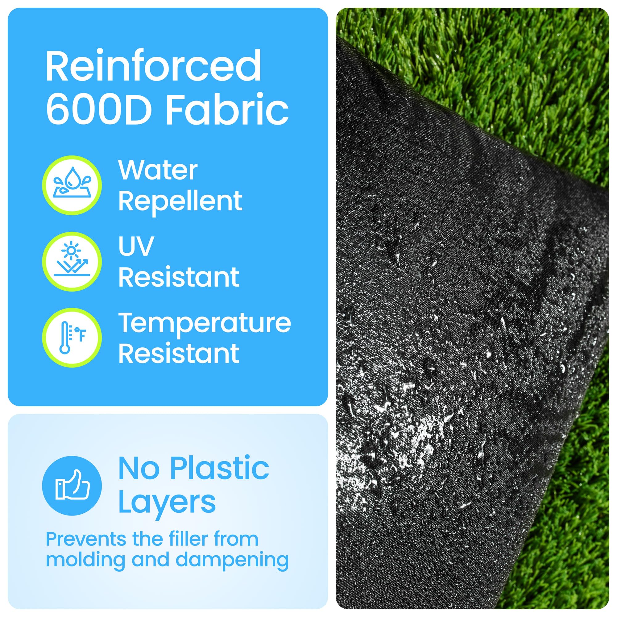 Rhino BaseMate 600D reinforced fabric for long-lasting durability.