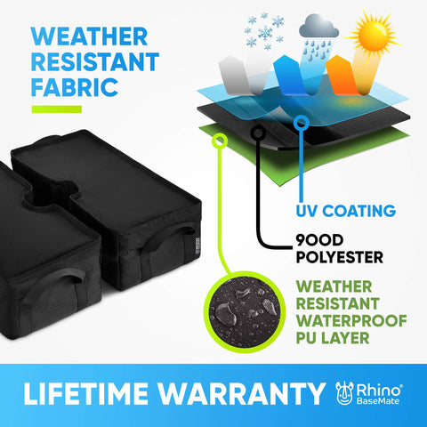 All-weather fabric on Rhino BaseMate resists sun and rain