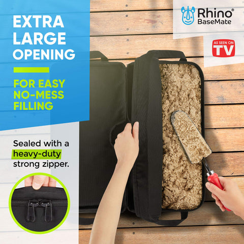 Rhino BaseMate wrapped around the umbrella pole for added stability