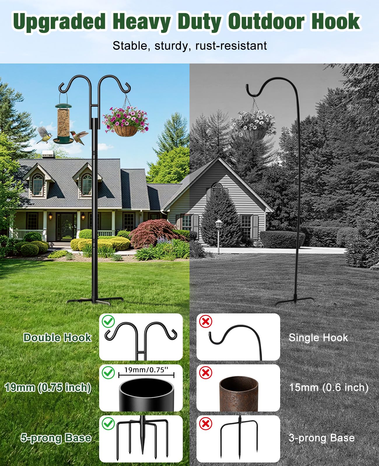 Rhino Valley adjustable heights from 33 to 76 inches for plants and lights.