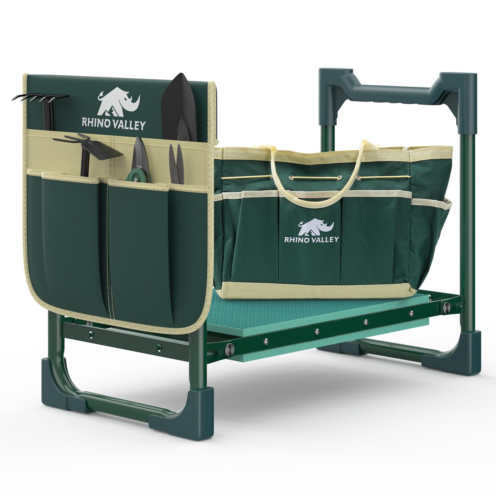 Rhino Valley garden kneeler and seat used for comfortable kneeling while planting