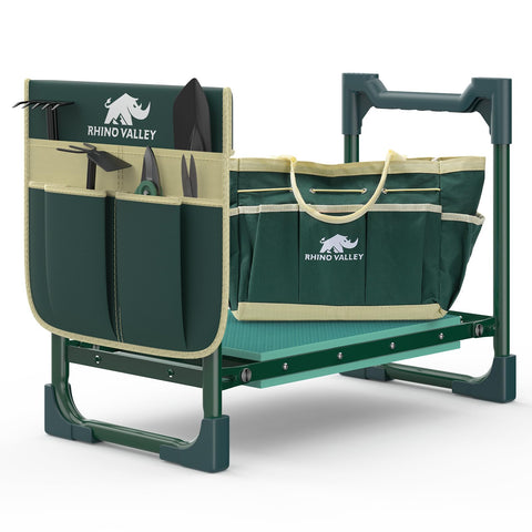 Rhino Valley garden kneeler and seat used for comfortable kneeling while planting