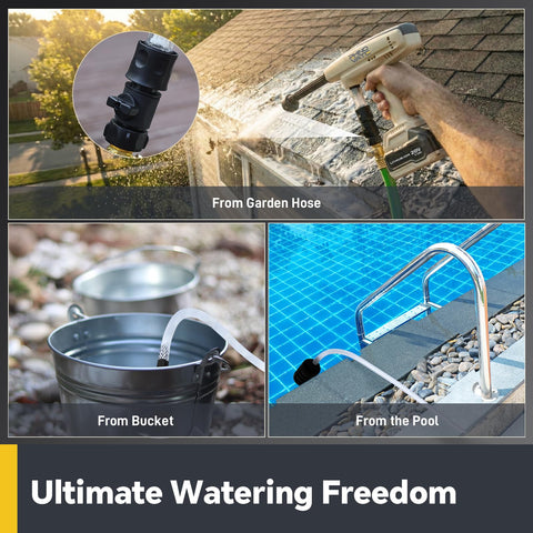 Rhinovate 6-in-1 nozzle with dual water sources for versatile cleaning