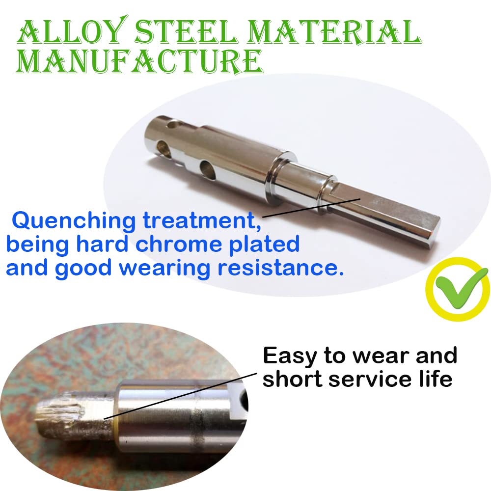 Rhking adapter with 5-inch length and dual bore diameters for drill chuck fit.
