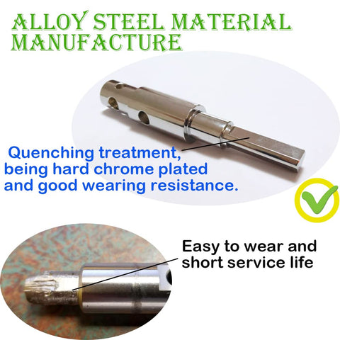 Rhking adapter with 5-inch length and dual bore diameters for drill chuck fit.
