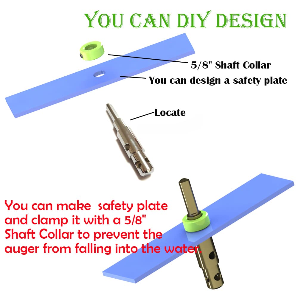 Rhking DIY ice auger stop-plate idea helps prevent loss into water.