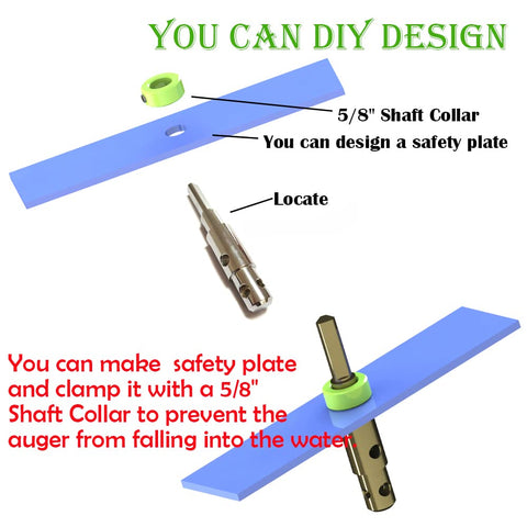 Rhking DIY ice auger stop-plate idea helps prevent loss into water.