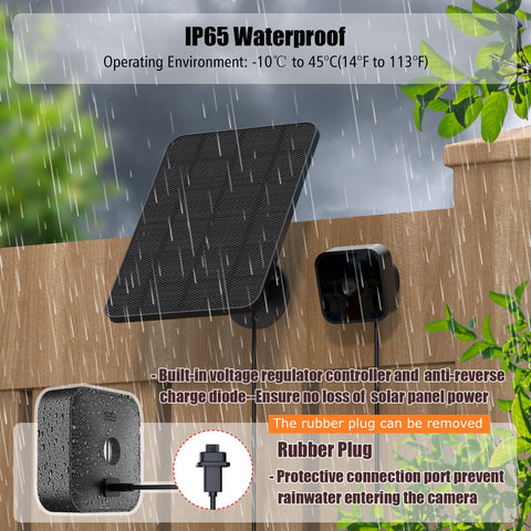 Rhorawill IP65 weatherproof solar charger for outdoors