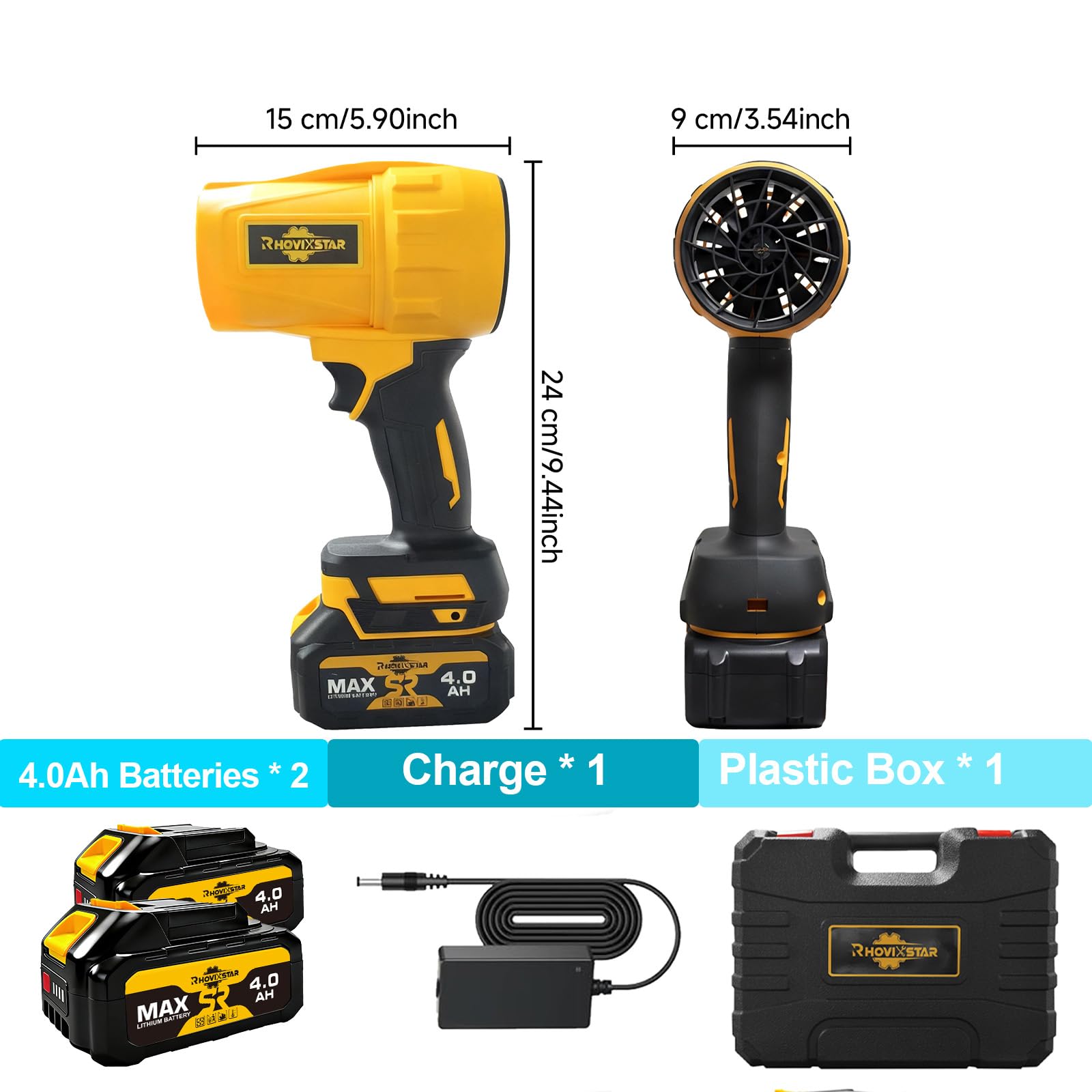 RhovixStar car cleaning mode helps remove dust from hard-to-reach areas.
