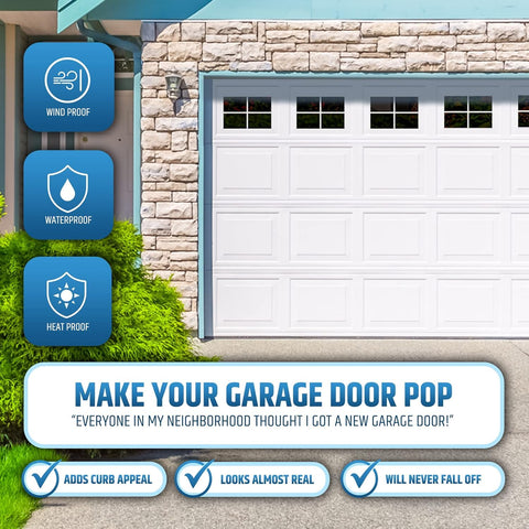 RHULKRUI 6x4 inch panel emphasizes realistic garage door styling.