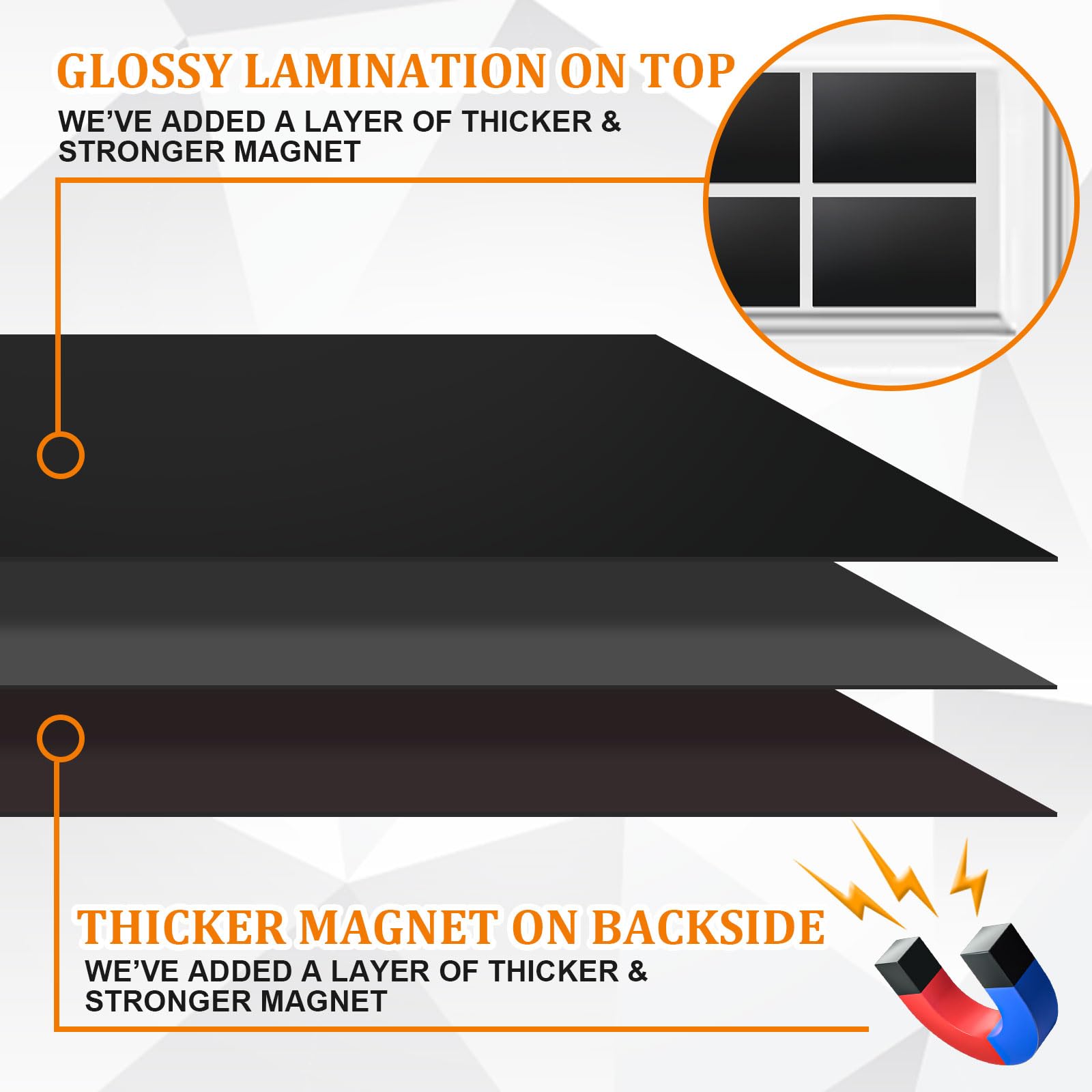 RHULKRUI reinforced magnets stay in place during door movement and weather.