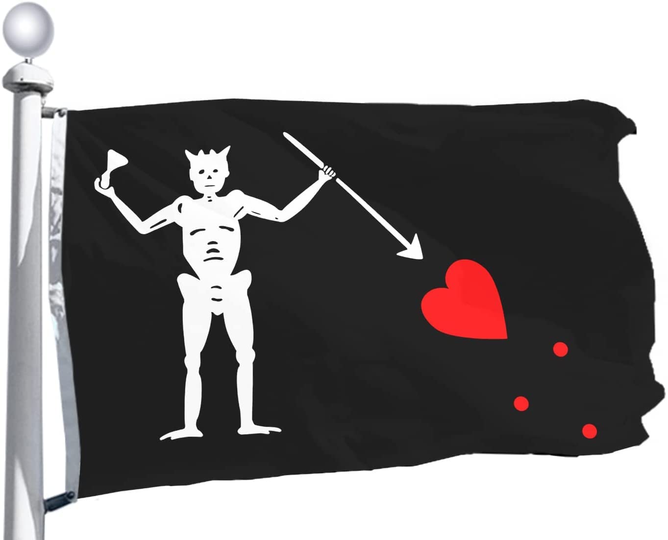 Rhungift Blackbeard flag canvas header and stitching detail