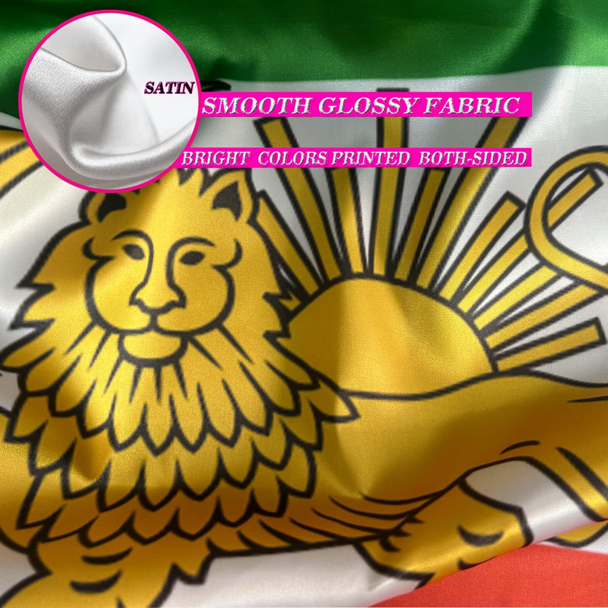 Rhungift flag with double-stitched ends designed for long-lasting use.