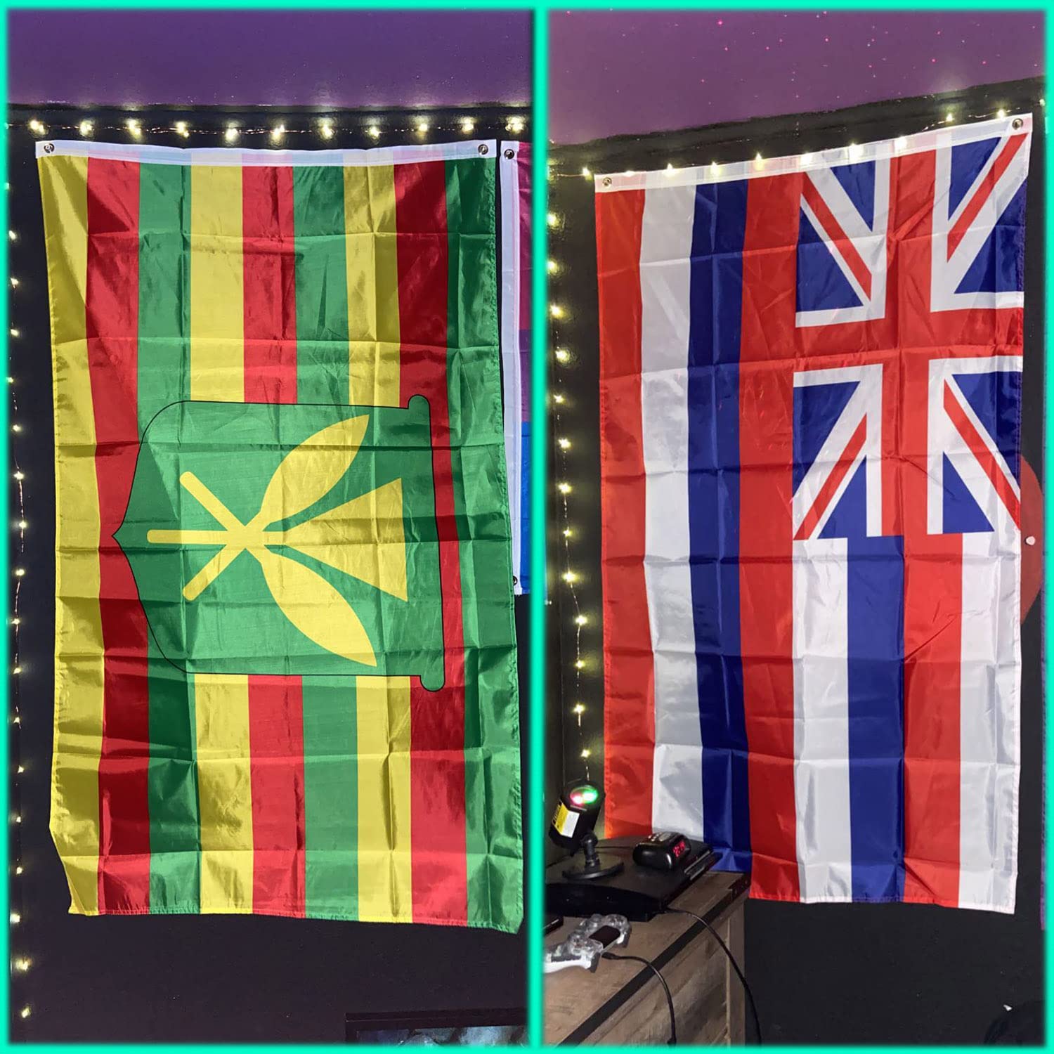 Rhungift Hawaii Kanaka Maoli flag decor ideal for walls, yards, or porch displays.