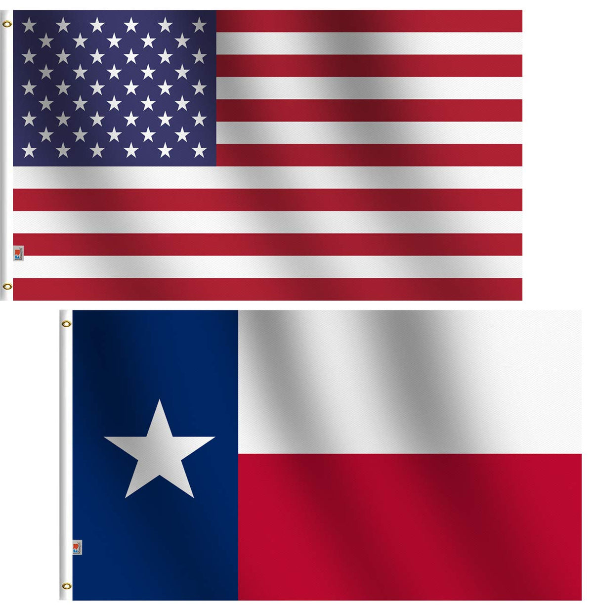 Rhungift Texas flag 3x5 front view with vivid colors for outdoor display
