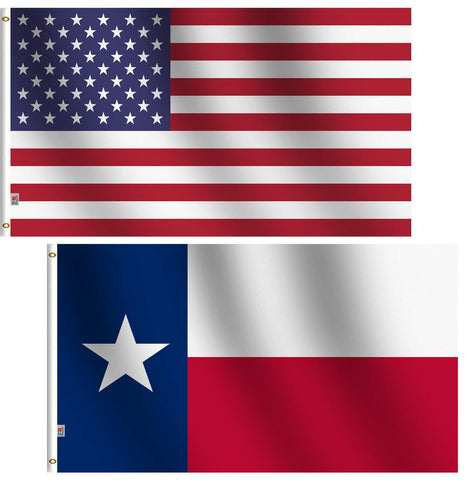 Rhungift Texas flag 3x5 front view with vivid colors for outdoor display