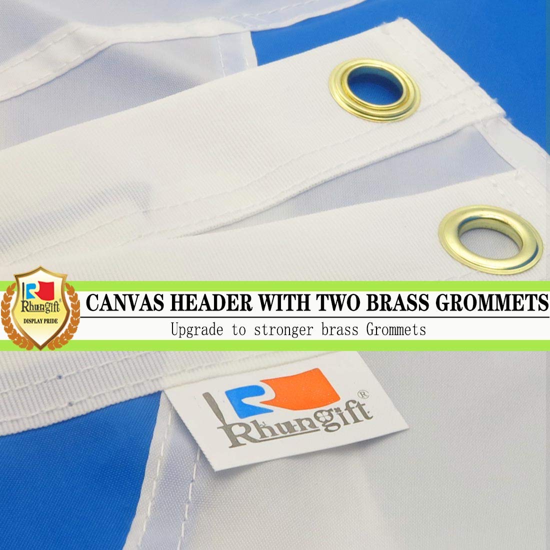 Rhungift two-flag set with sturdy grommets for easy mounting
