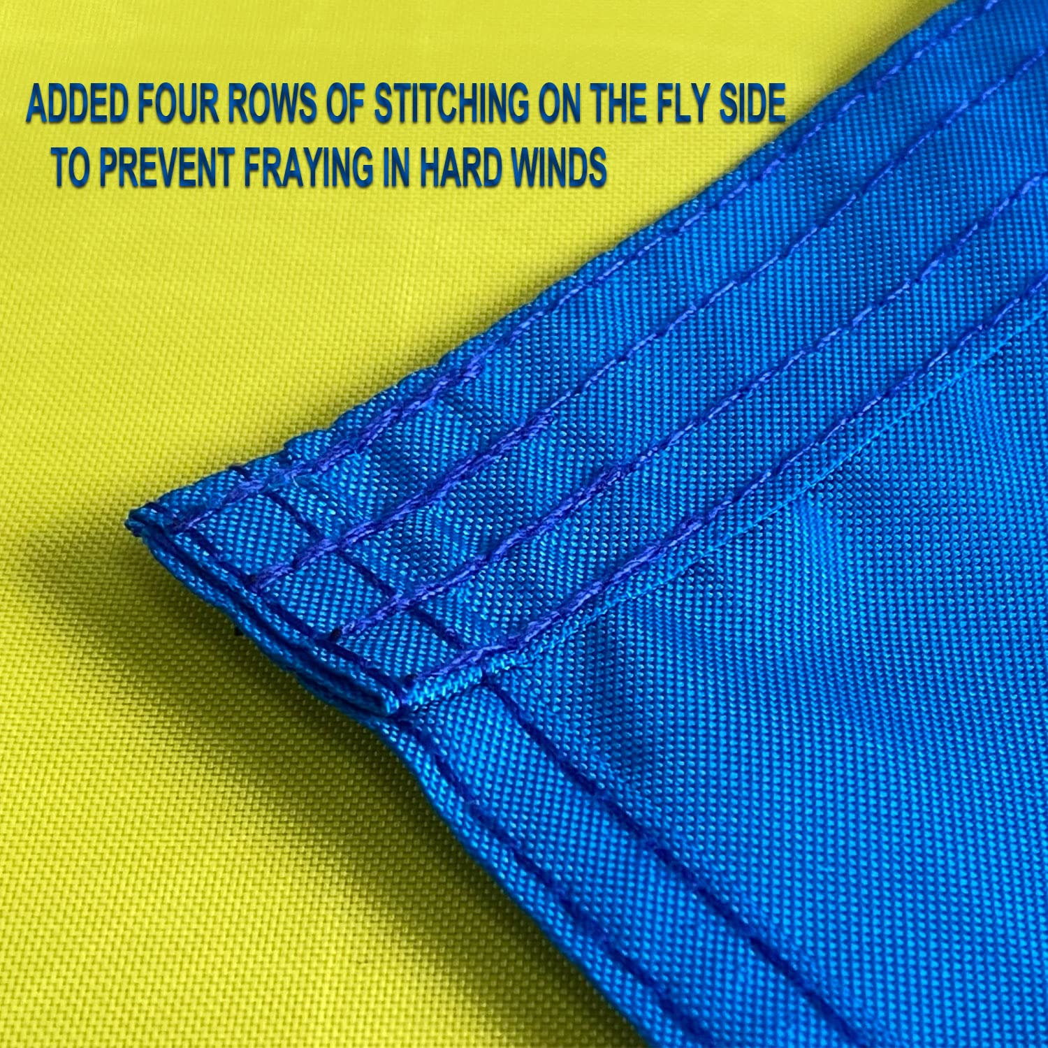 rhungift Ukraine flag reinforced white header for stronger mounting