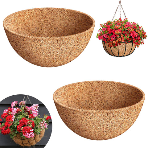 Riare 14-inch round coco liner pack for durable hanging baskets