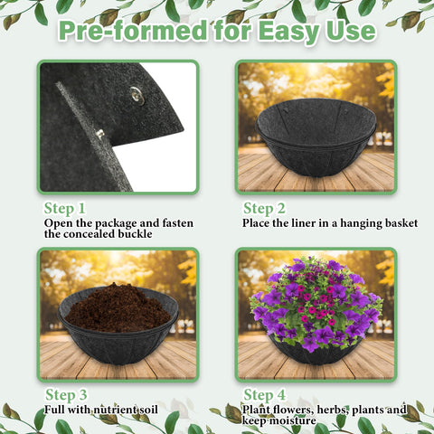Riare liner with drainage holes supports soil moisture and oxygen.