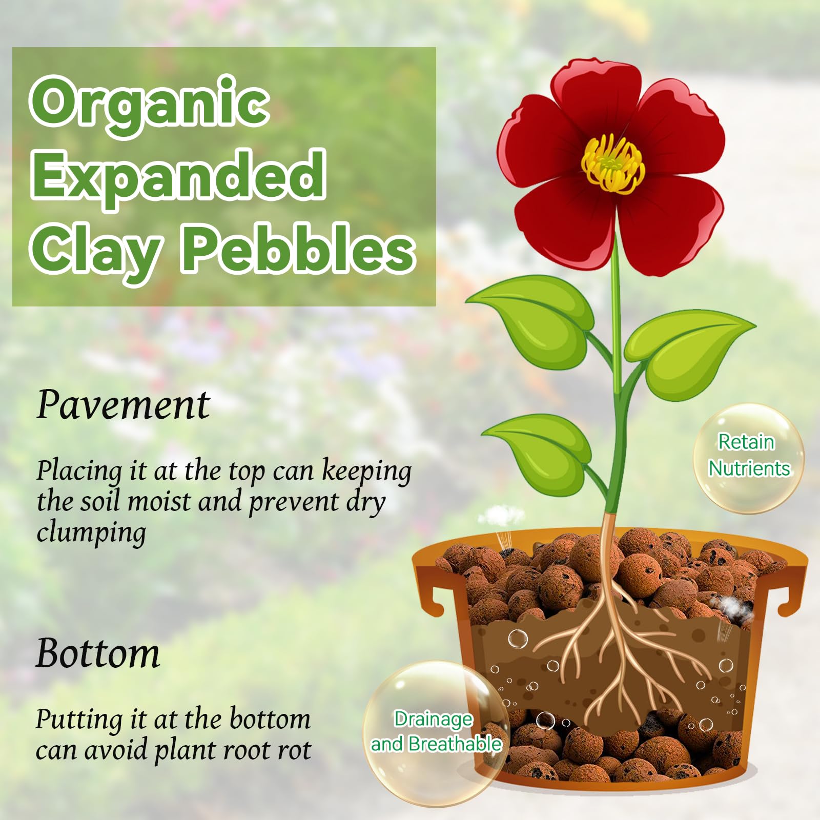 Riare 18 lb organic expanded clay pebbles in hydroponic setup; lightweight grow media.