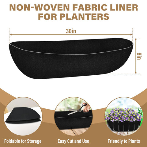 Riare liner placed in a hanging basket showing a neat, secure soil base.