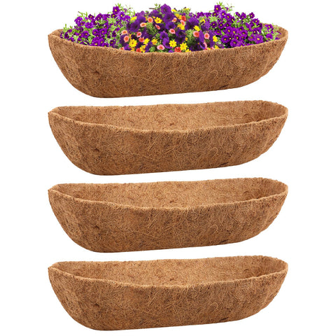 Riare 4-pack 36-inch trough coir liners fit planters with improved drainage.